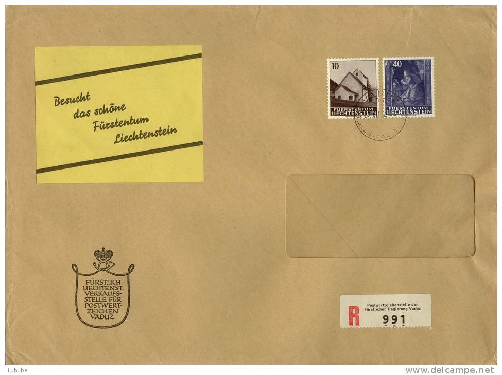 R-Brief  Postwertzeichneverkaufsstelle  (Klebeetikette)       1964 - Lettres & Documents