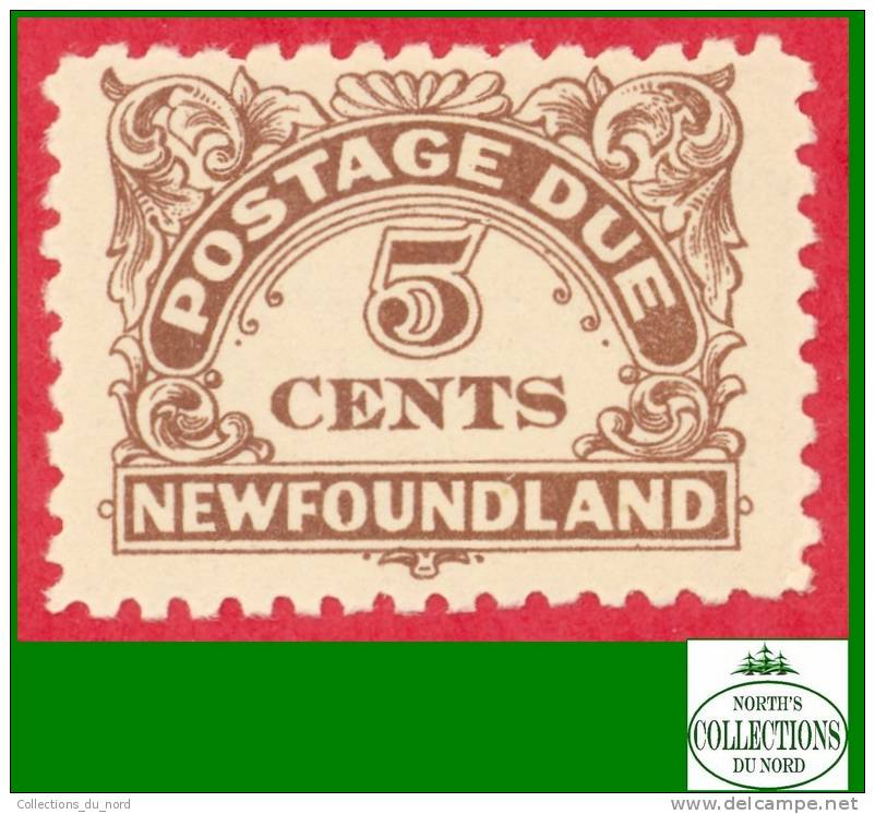 Canada Newfoundland - Postage Due - # J5 Scott - Unitrade - Mint - 5 Cents - Dated: 1939 - Fin De Catalogue (Back Of Book)