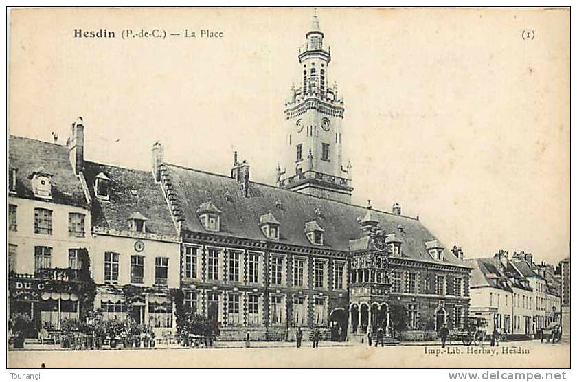 Pas-de-Calais : R 62 384 : Hesdin  -  Place - Hesdin