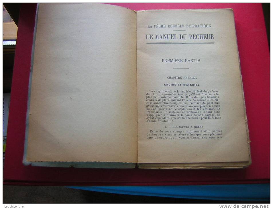 RARE LIVRE  LA PECHE USUELLE & PARTIQUE  LE MANUEL DU PECHEUR SES DROITS ET SES DEVOIRS  PAR MAURICE CABS  ALBIN MICHEL - Jacht/vissen