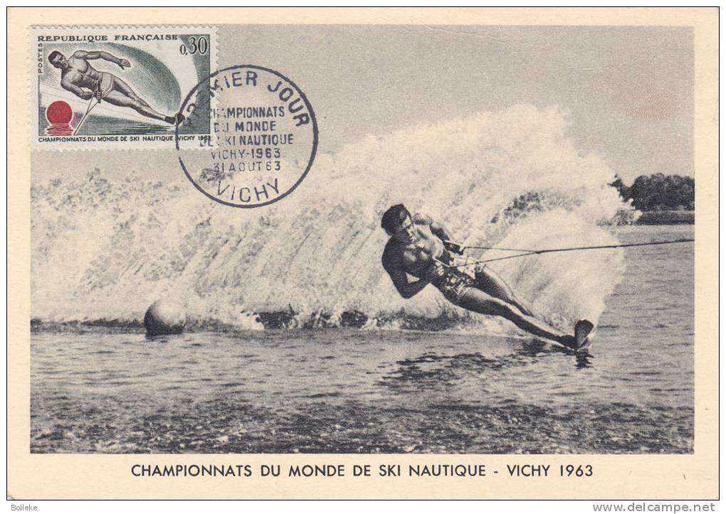 Sports - Ski Nautique - France - Carte Maxima De 1963 - Championats Du Monde à Vichy - Water-skiing