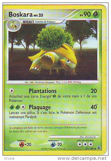 -- CARTE POKEMON BOSKARA NIV 23 37/100 ETAT COURANT - Autres & Non Classés