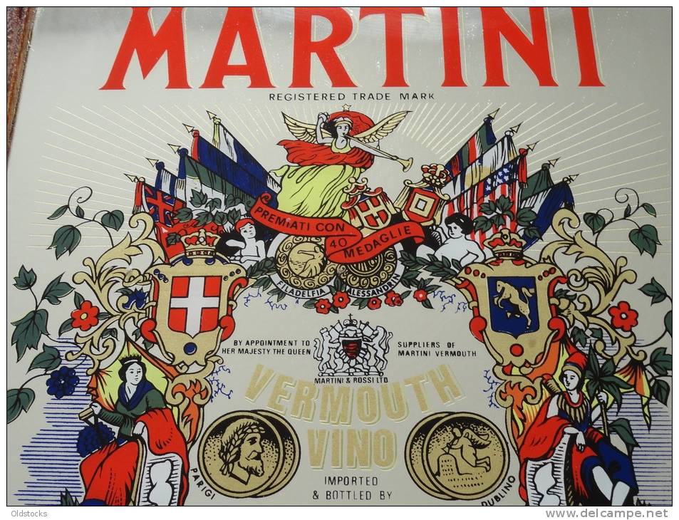 Mirror MARTINI Registered Trade Mark VERMOUTH Imported & Bottled By VINO MARTINI ROSSI LTD LONDON - Mirrors