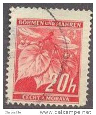 Böhmen Und Mähren 1939 Freimarken: Lindenzweig Mi 22 / Scott 22 / SG 22 Gestempelt/oblitere/used - Usati