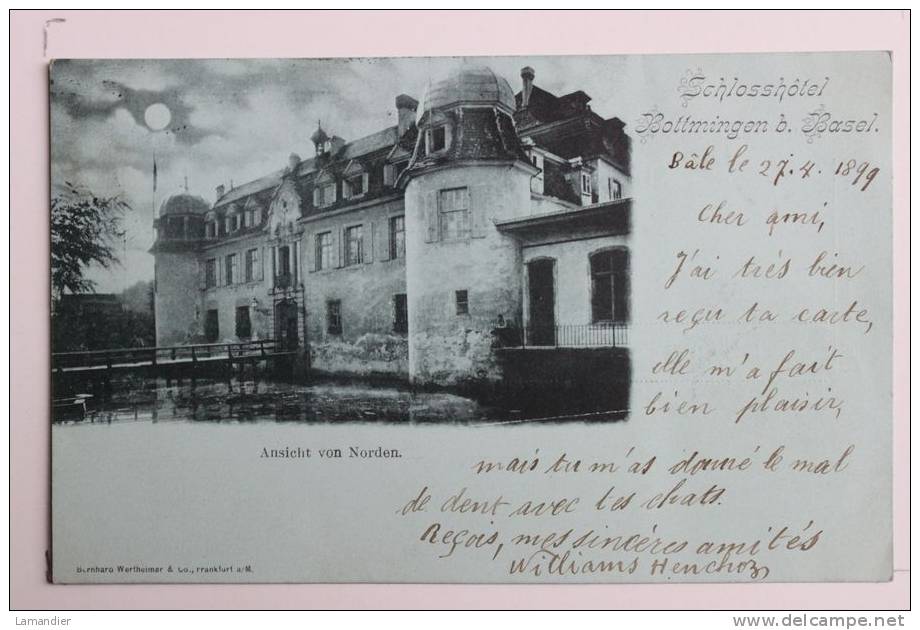 CPA -  Suisse - BL - Schlosshotel Bottmingen B. Basel - Bâle - 1899 - Bottmingen