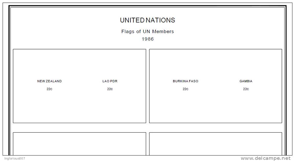 UNITED NATIONS STAMP ALBUM PAGES 1951-2011 (417 pages)