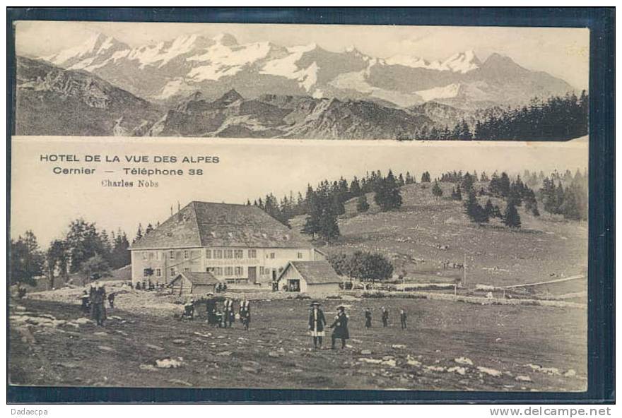 Cernier, Hôtel De La Vue Des Alpes, Animée, - Cernier