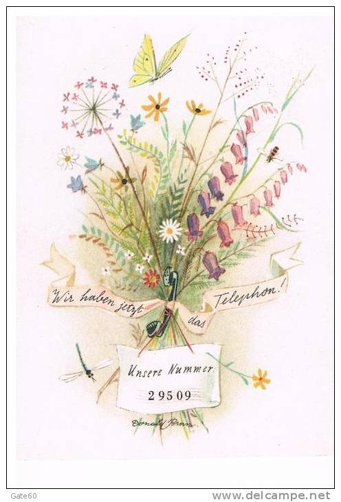 Tres Jolie Postkarte Fleurie Et Numerotee (suisse) Donald Brun - Lettres & Documents