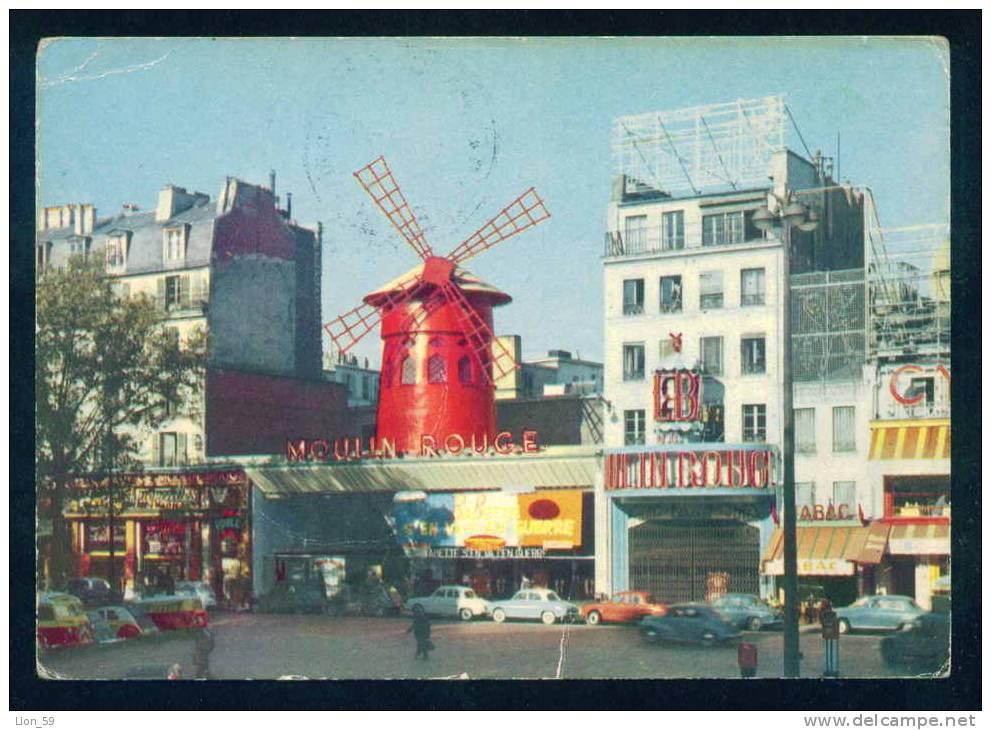 112025 // PARIS - 1959 - MOULIN ROUGE , GARE SOFIA Electrical Power Station  Bulgaria Bulgarie France Frankreich Francia - Lettres & Documents