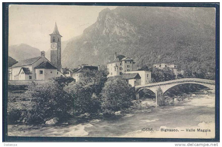 Bignasco, Valle Maggia, Pont, Rivière, Eglise, 10686 - Maggia