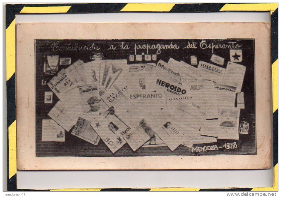 CONTRIBUCION A LA PROPAGANDA DEL ESPERANRO. MENDOZA 1938 - Esperanto