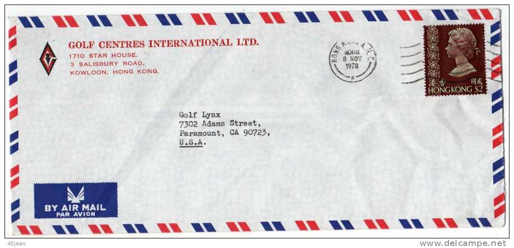 Hong-Kong: 1978 Belle Lettre Avion De Société Vers Les U.S.A - Covers & Documents