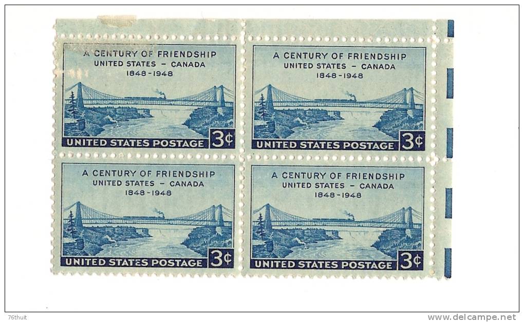 1948 - ETATS UNIS - USA - Neufs Sans Charnière - Friendship United States Canada -Scott N° 961 - Unused Stamps