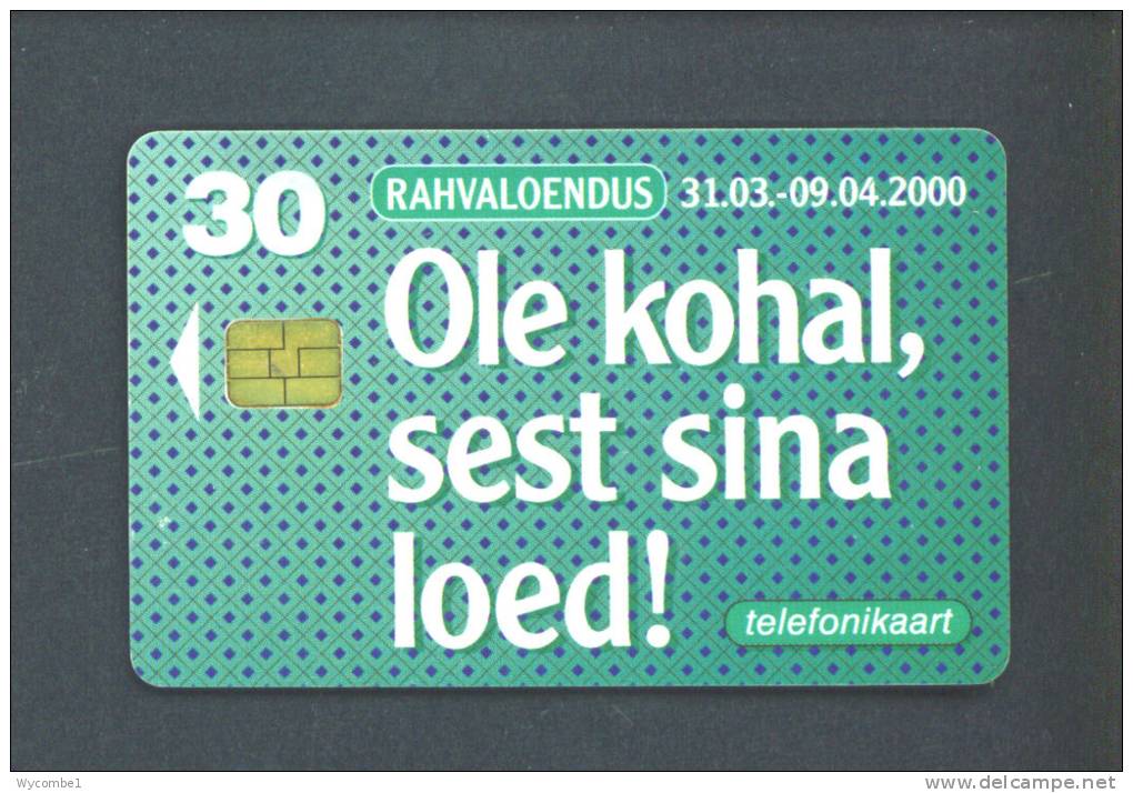 ESTONIA  -  Chip Phonecard As Scan - Estland