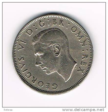 GREAT BRITAIN  2 SHILLINGS  1949 - J. 1 Florin / 2 Shillings
