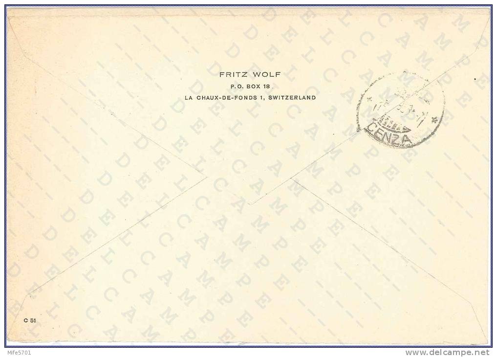 EMA: SVIZZERA LA CHAUX DE FONDS - Sfr. 0,40 - Annullo: "SANTE E JOIE DE VIVRE PAR LES SPORTS D´HIVER * 13.I.1953" - Postage Meters