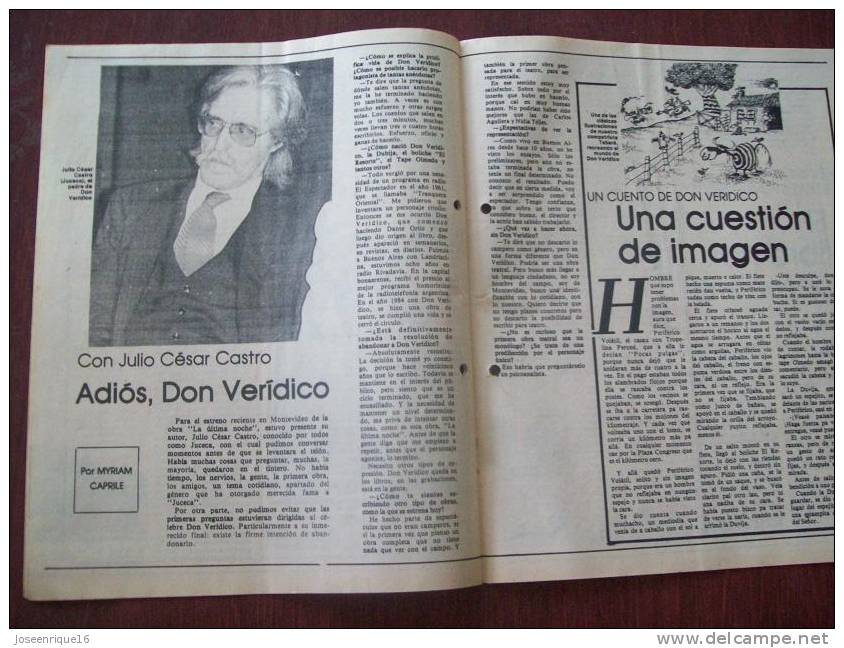 WOJTYLA, HEINRICH BOLL, JULIO CESAR CASTRO, URUGUAY 1987 - REVISTA, MAGAZINE. - [2] 1981-1990