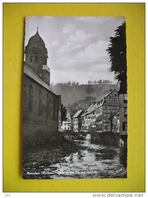 Monshau Partie An Der Ruc Mit Aukirche;Hotel Stern - Monschau