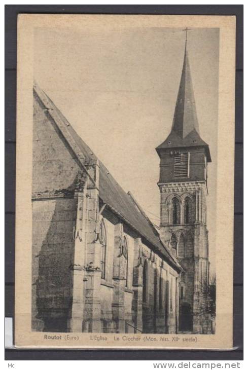 27 - Routot - L'Eglise Et Son Clocher - Routot