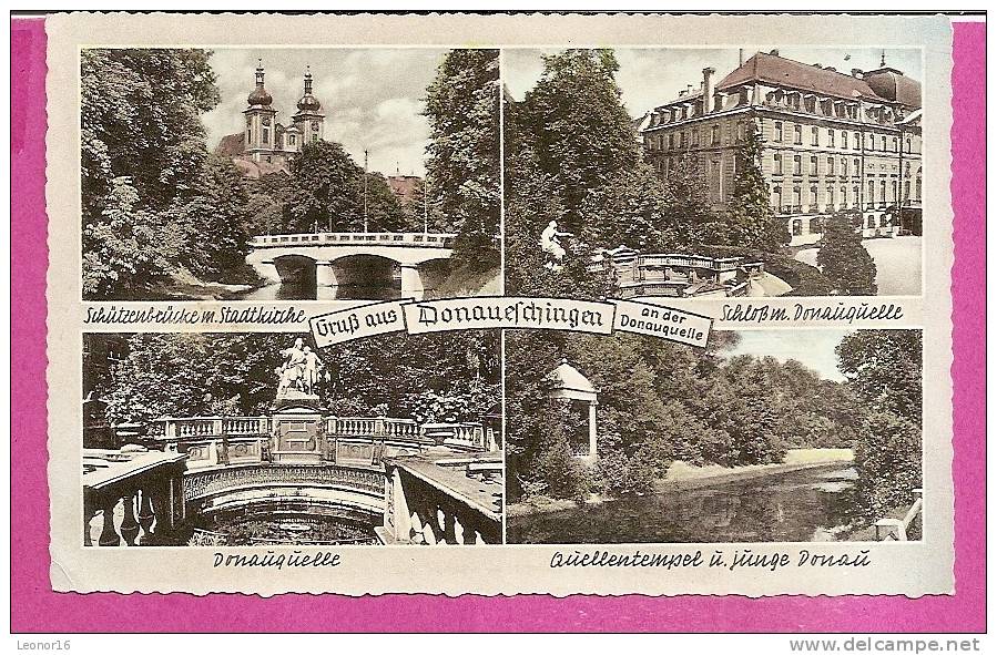 DONAUESCHINGEN   -   ** 4 GRUSS ANSICHTEN **   -  Editeur : SCHÖNING & CO  Aus Lübeck   N° 59 - Donaueschingen