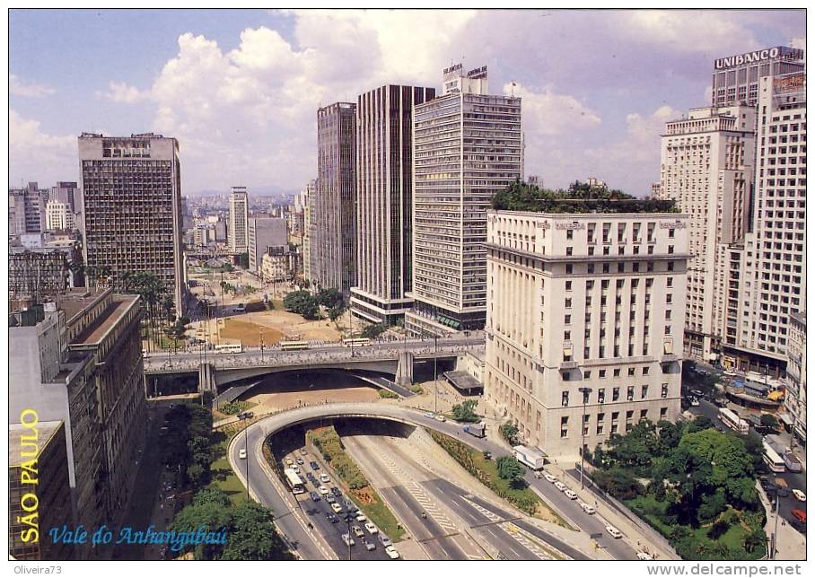 BRASIL - São Paulo - SP - Vale Do Anhangabau Com Viaduto - São Paulo