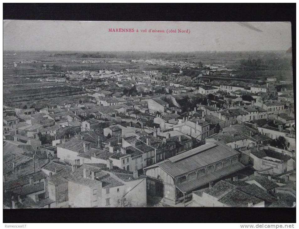 MARENNES (Charente-Maritime) - à Vol D´oiseau - Côté Nord - Partiellement Décollée - Marennes