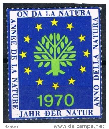 Vignette HOLANDA, 1970. Jahr Der Natur. Label,cinderella - Variétés Et Curiosités