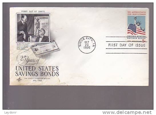 FDC United States Savings Bonds 25th Years - 1961-1970