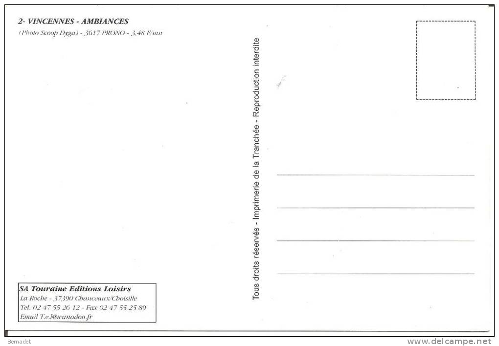 VINCENNES AMBIANCE .. 3617 PRONO - Hippisme
