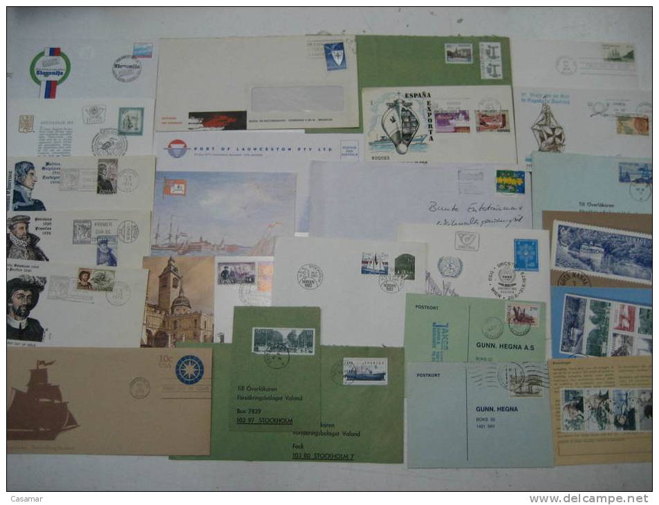 SHIPS Ship 100 Postal History Different Items SPECIAL OFFER : NO POSTAGE MAIL FREE COSTS !!!!!!!!!!!! Collection Lot - Collections (en Albums)