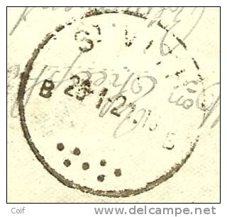 Kaart Vanuit MOERVILLE (Fr) Naar CAMP ELSENBORN Met Stempel PMB 10 Op 28/1/21, Doorverzonden Naar ST-VITH (oostkantons) - Army