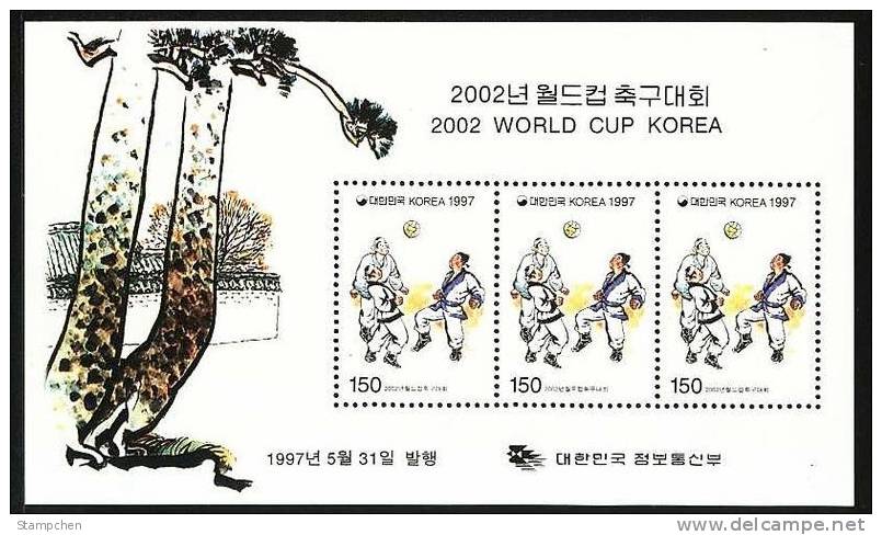 1997 South Korea Stamps S/s 2002 World Cup (B) Football Soccer Sport - 2002 – Südkorea / Japan