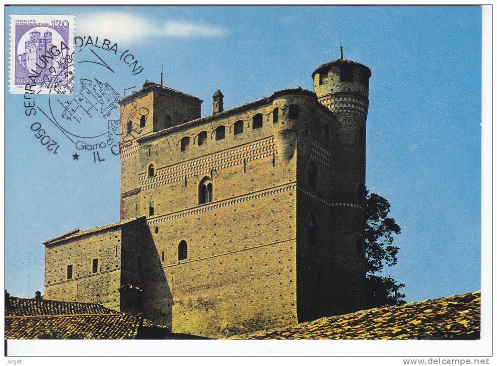 Carte Maximum ITALIE  N° Yvert  1459 (Château De Serralunga D'Alba) Obl Sp Ill 1er Jour - Maximum Cards