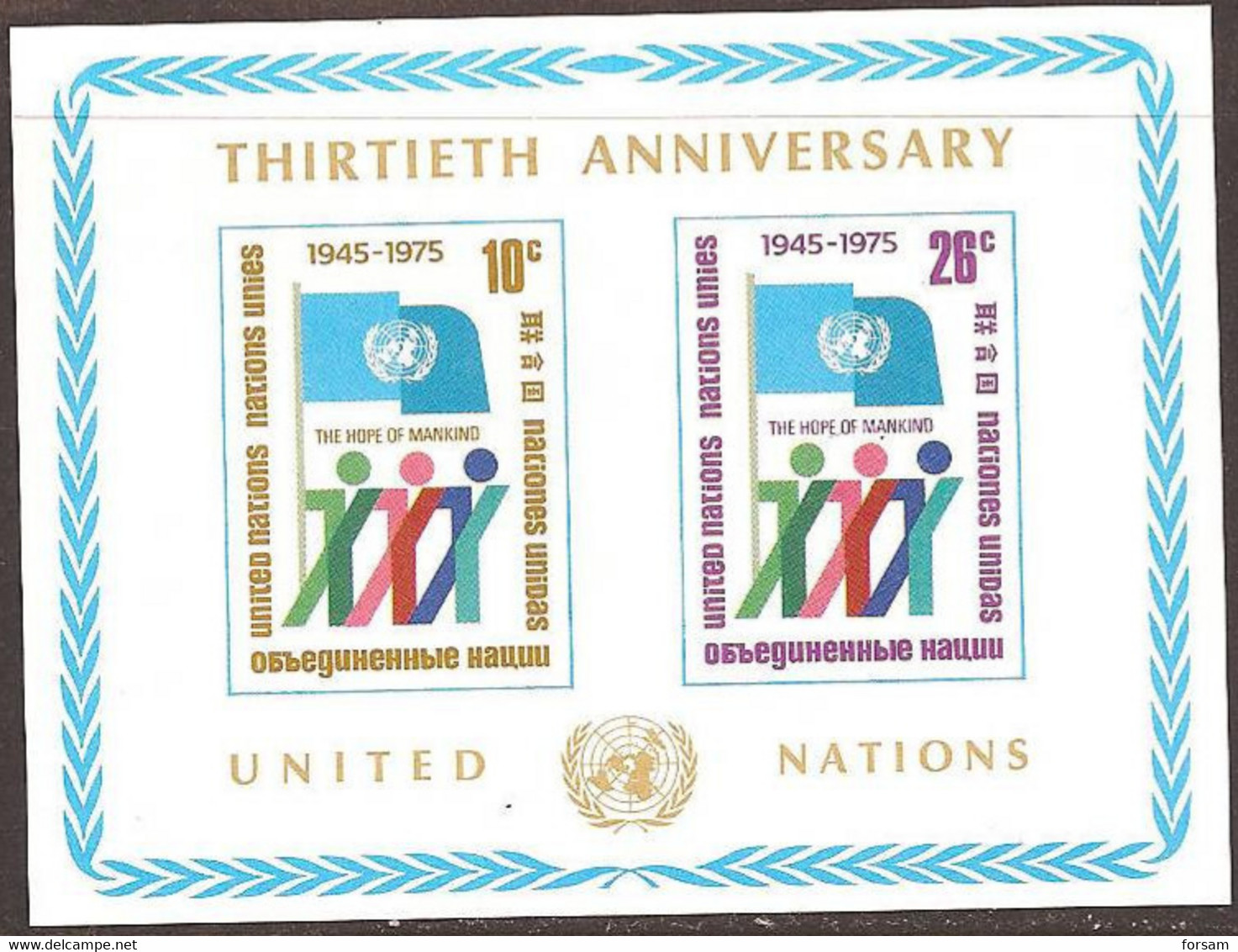 UN..1975..Michel # Block 6 (# 283-284)...MNH. - Ungebraucht