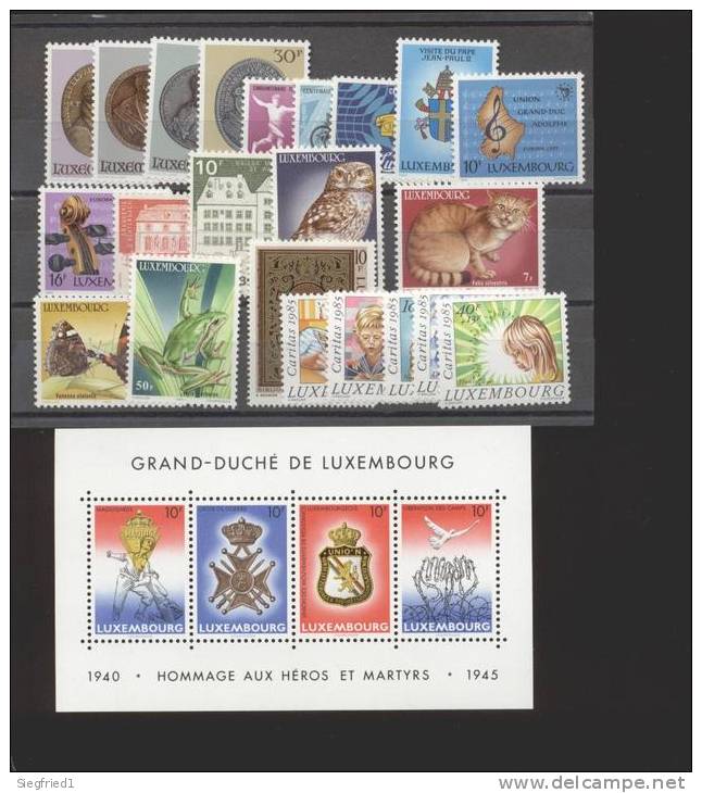 Luxemburg **  Jahr 1985  Mi. 1117-1142 - Ganze Jahrgänge