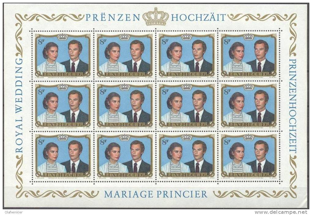 1981Mariage Royal Du Grand-duc Héritier Henri Y&T 986 /Mi 1036 / Sc 564 Neuf Sans Charniere/postfrisch/MNH [kms] - Neufs