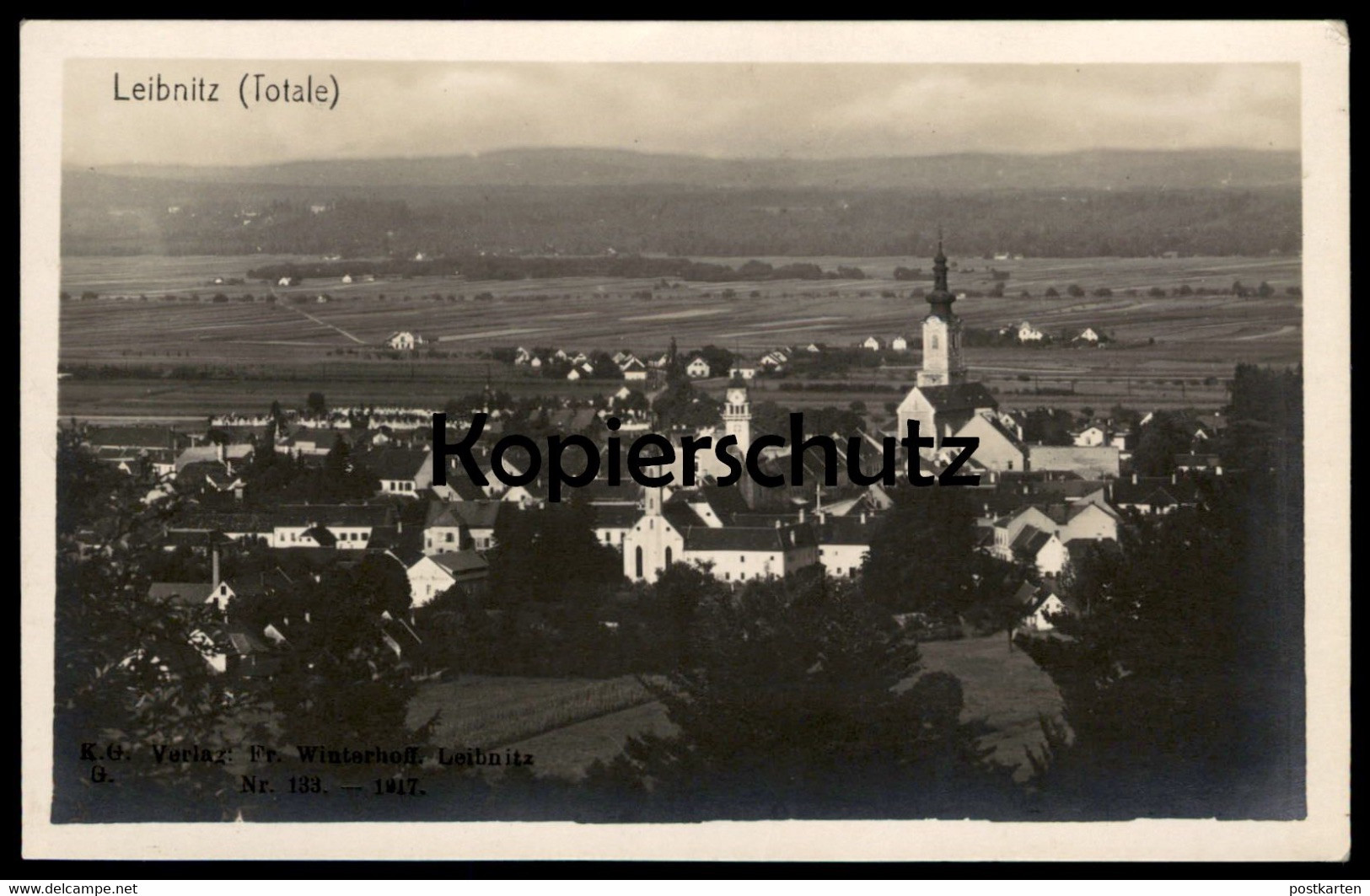 ALTE POSTKARTE LEIBNITZ TOTALE PANORAMA Steiermark Austria Österreich AK Ansichtskarte Cpa Postcard - Leibnitz