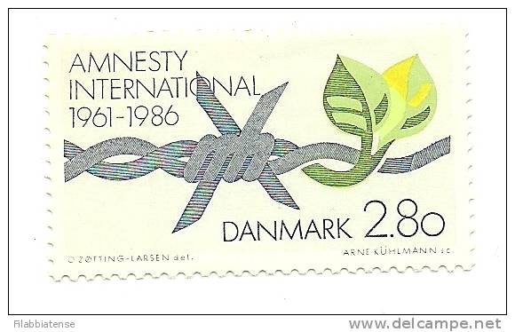 1986 - Danimarca 858 Amnesty International     ----- - Neufs