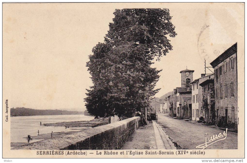 07 - SERRIERES - Le Rhône Et L´Eglise Saint-Sornin - Serrières