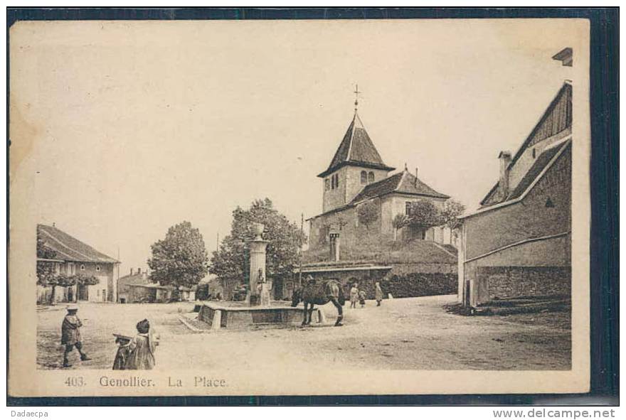 Genolier, La Place, Fontaine, Animée, - Genolier