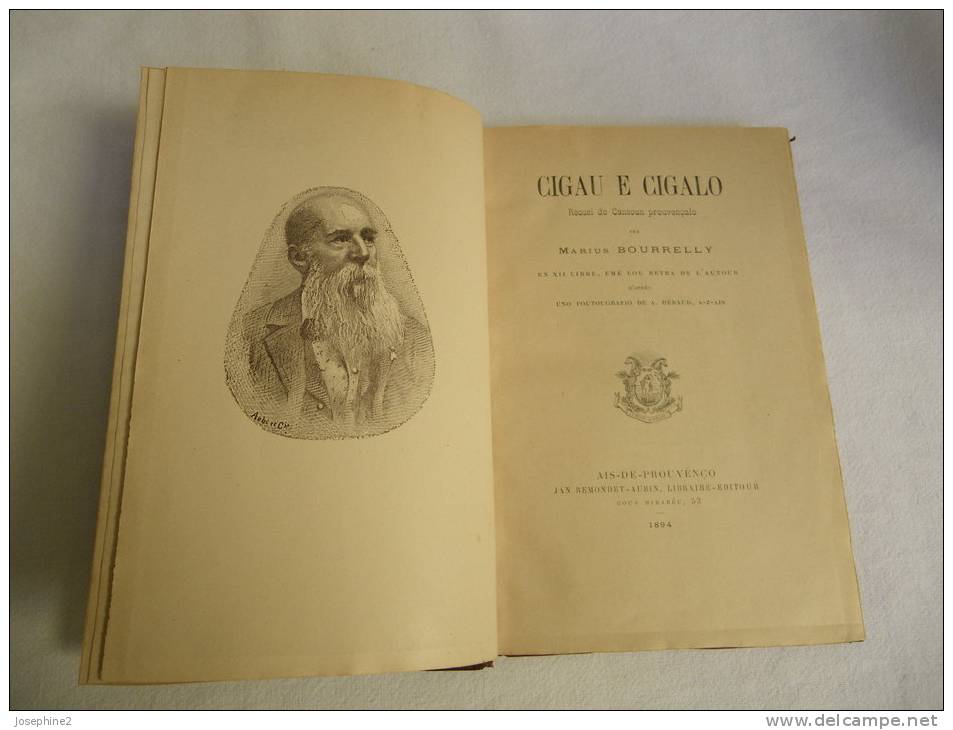 CIGAU E CIGALO  Par Marius Bourrelly 1894 - Edition Originale - - Oude Boeken