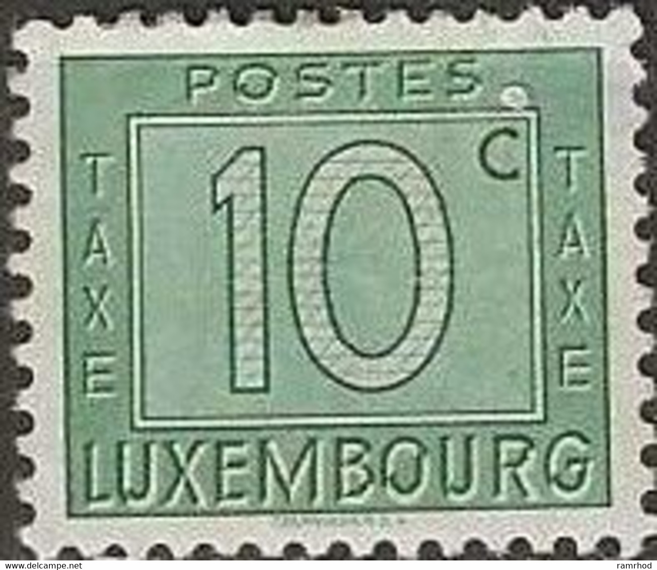 LUXEMBOURG 1946 Postage Due - 10c. Green MH - Portomarken