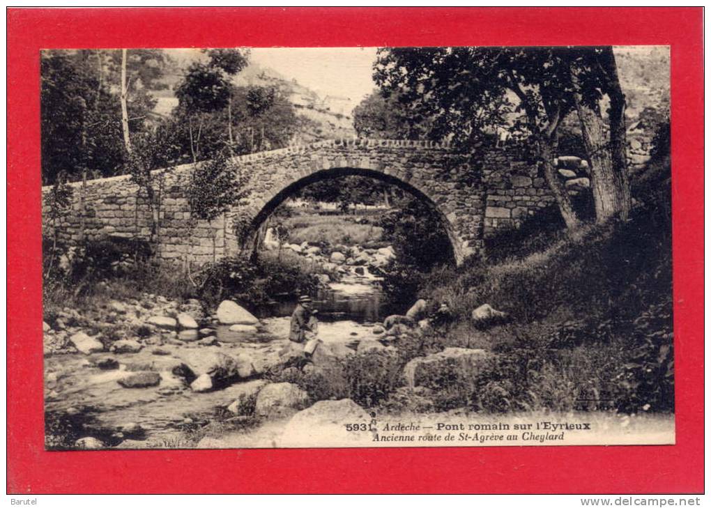 SAINT MARTIN DE VALAMAS (Environs) - Pont Romain Sur L´Eyrieux. Ancienne Route De Saint-Agrève Au Cheylard - Saint Martin De Valamas