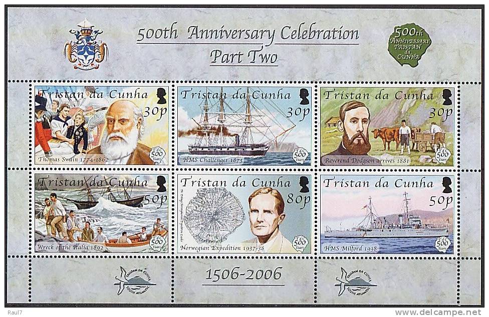 TRISTAN DA CUNHA - 500 Ann De Tristan, Histoire De L'ile Feuillet 2 //  Neufs *** // Mnh - Tristan Da Cunha