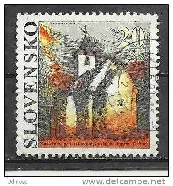 SLOVAKIA 1994 - ST. GEORG CHURCH  -  USED OBLITERE GESTEMPELT USADO - Usati