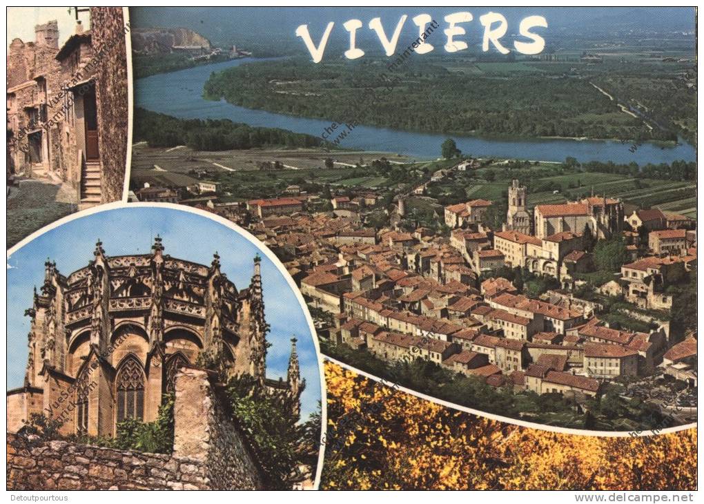 VIVIERS SUR RHONE Ardèche 07 : Vue Générale + Rue + église - Viviers