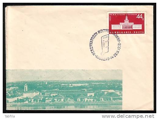 BULGARIA / BULGARIE / BULGARIEN - 1958 - XVlII  Foire De Plovdiv - P.Ccovert  Spec Cache - Briefe U. Dokumente