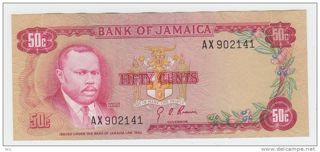 JAMAICA 50 Cents 1960 XF+ P 53 - Jamaica