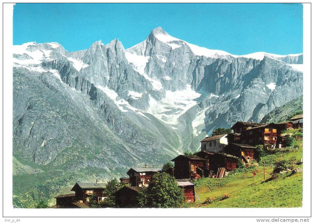 Schweiz - Ried Bei Bellwald Ob Fiesch - Wallis Wannenhorn - SBB Bahnpost Stempel Sisikon 1974 - Bellwald