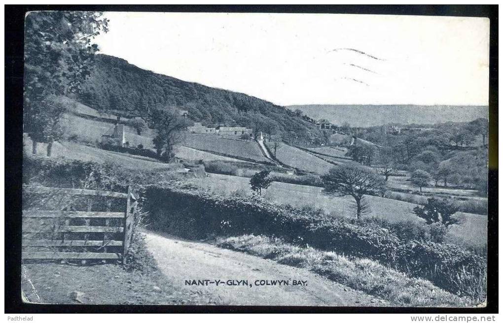 POSTCARD COLWYN BAY NANT-Y-GLYN CIRCA1918 ETW DENNIS Sheffield Delivery Address - Denbighshire